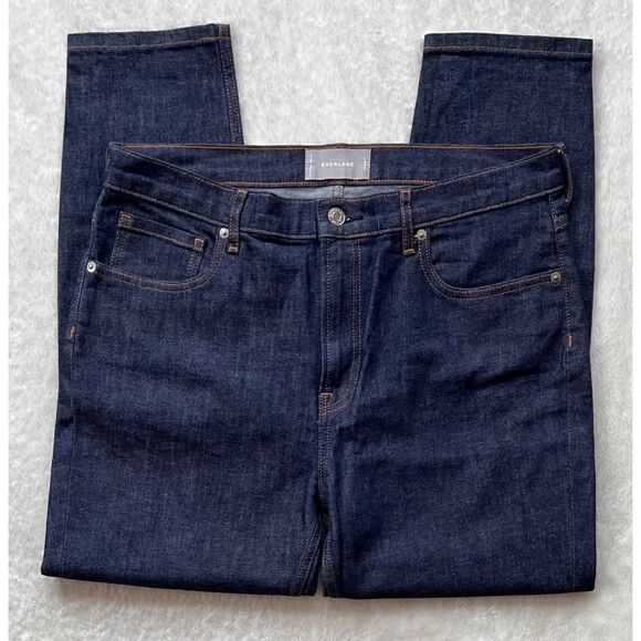 EVERLANE Ankle High Rise Skinny Jean in Dark Indigo, Size 32 - Picture 7 of 16